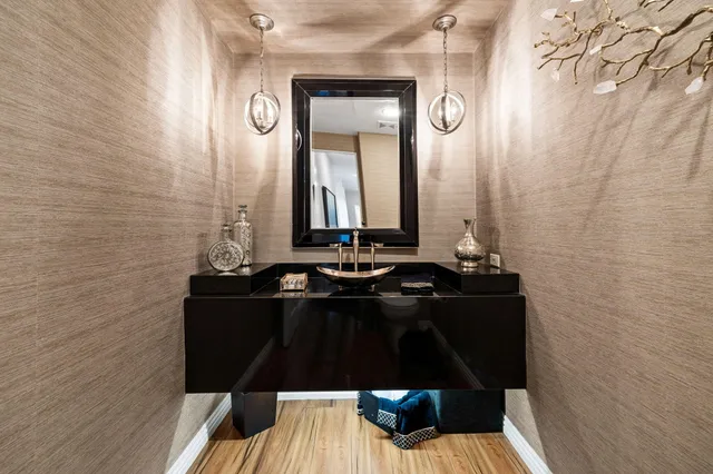 a view of a city with mountains in the background