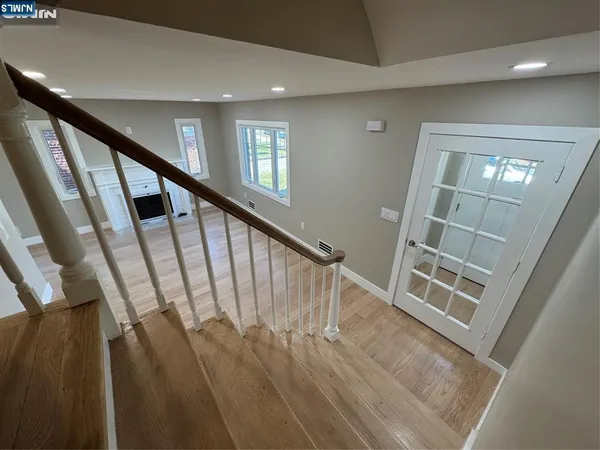 a view of an entryway with staircase
