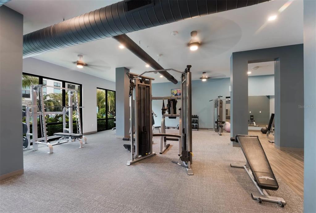 2201 Northwest Federal Highway, Unit 3B1209 Stuart, FL 34994 - Photo 30 of 47 a view of a room with gym equipment