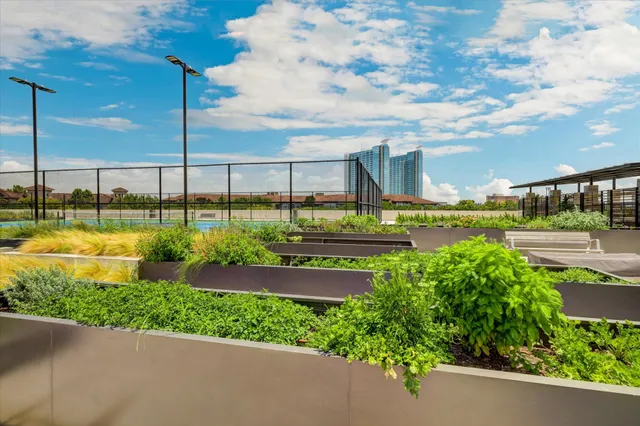a view of a street with a building in the background