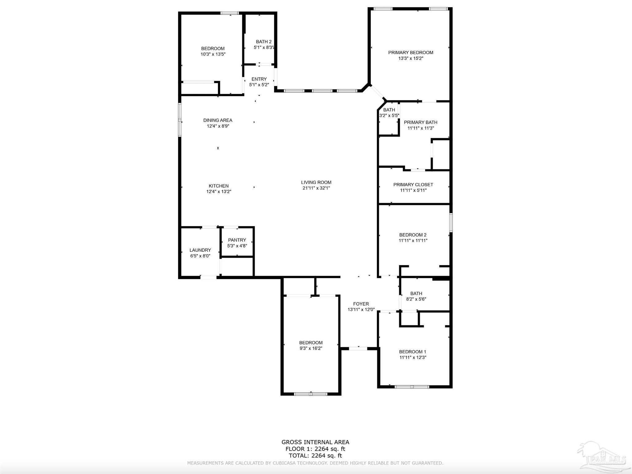 9823 MilleeLoop Loop Pensacola, FL 32526 - Photo 17 of 50 a picture of a floor plan