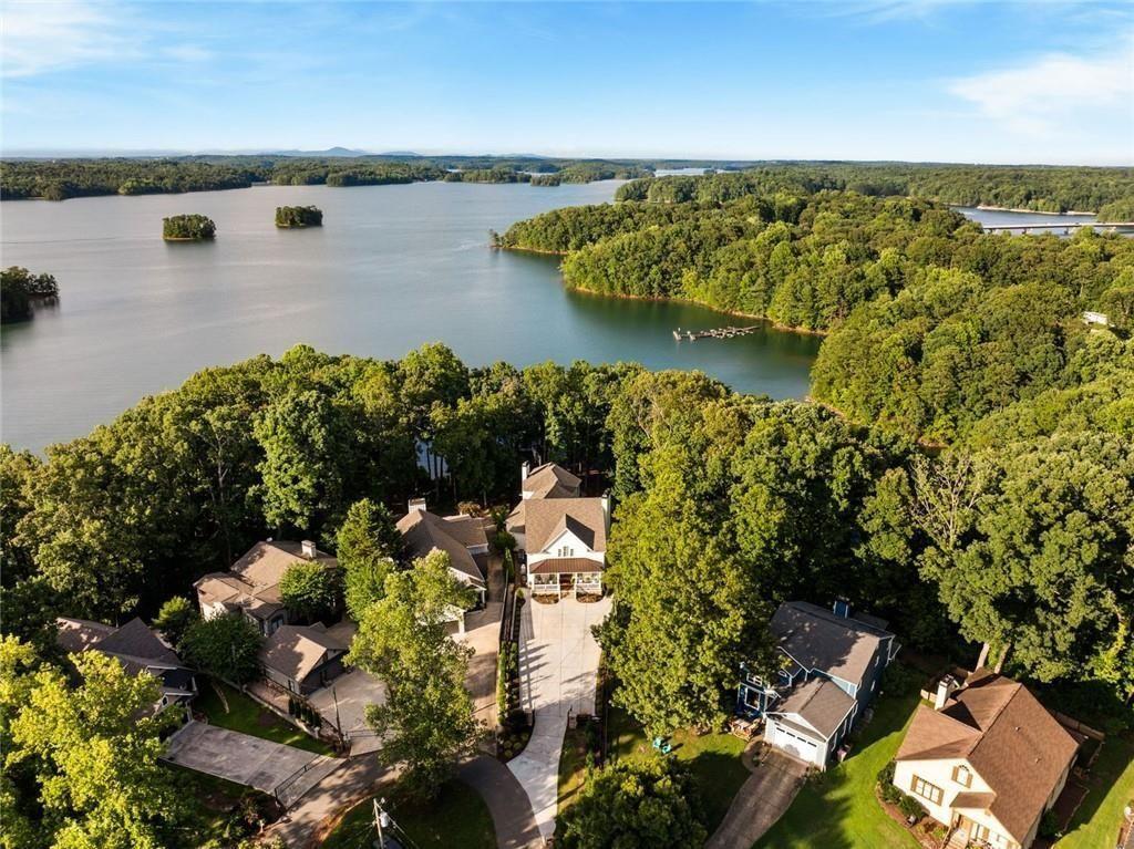 9370 Raldon Road Gainesville, GA 30506 - Photo 64 of 67 an aerial view of a house with a lake view