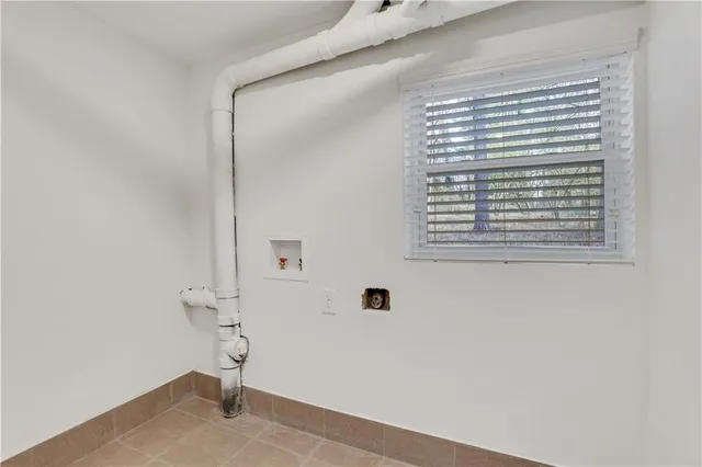 a bathroom with a window