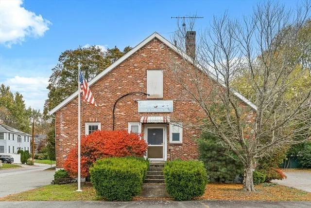 front view of a house with a street