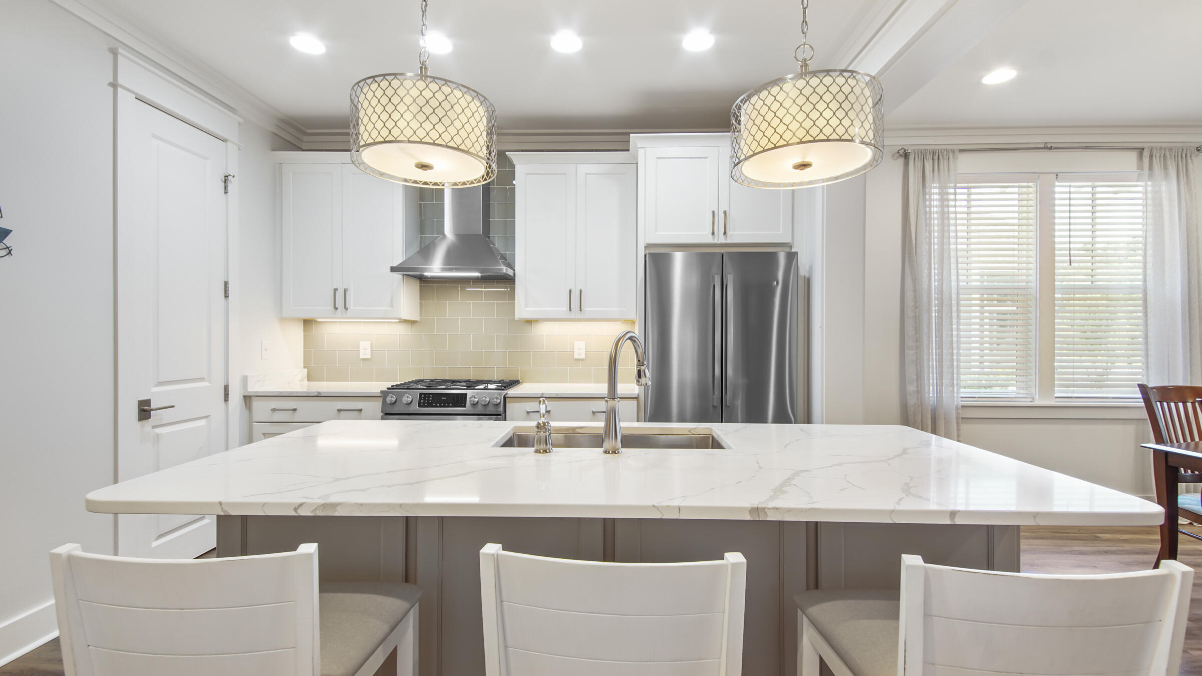 307 Sandchase Cir Inlet Beach Inlet Beach, FL 32461 - Photo 15 of 64 a kitchen with stainless steel appliances granite countertop a sink a stove and a refrigerator