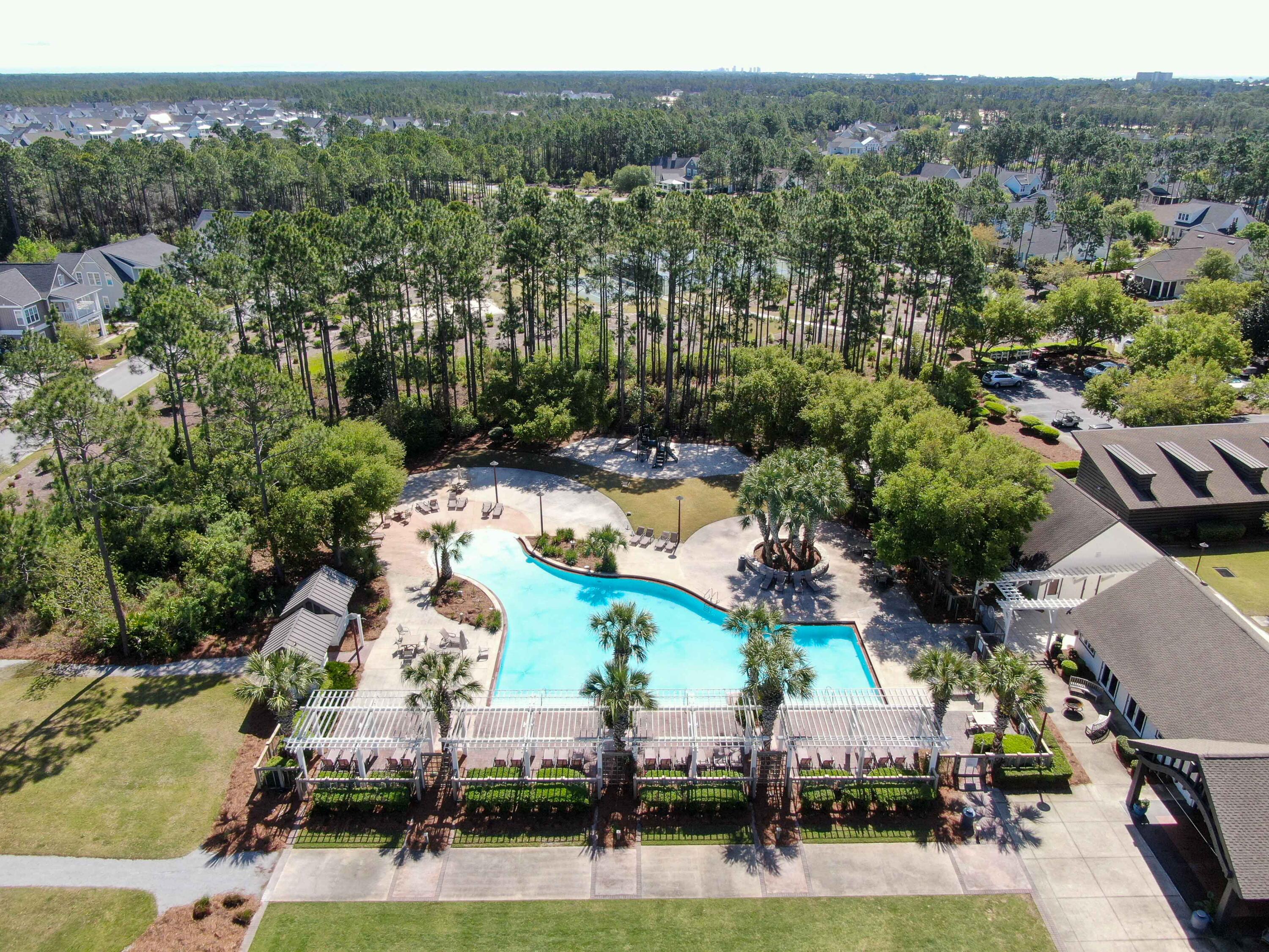 307 Sandchase Cir Inlet Beach Inlet Beach, FL 32461 - Photo 54 of 64 an aerial view of residential houses with outdoor space and river view