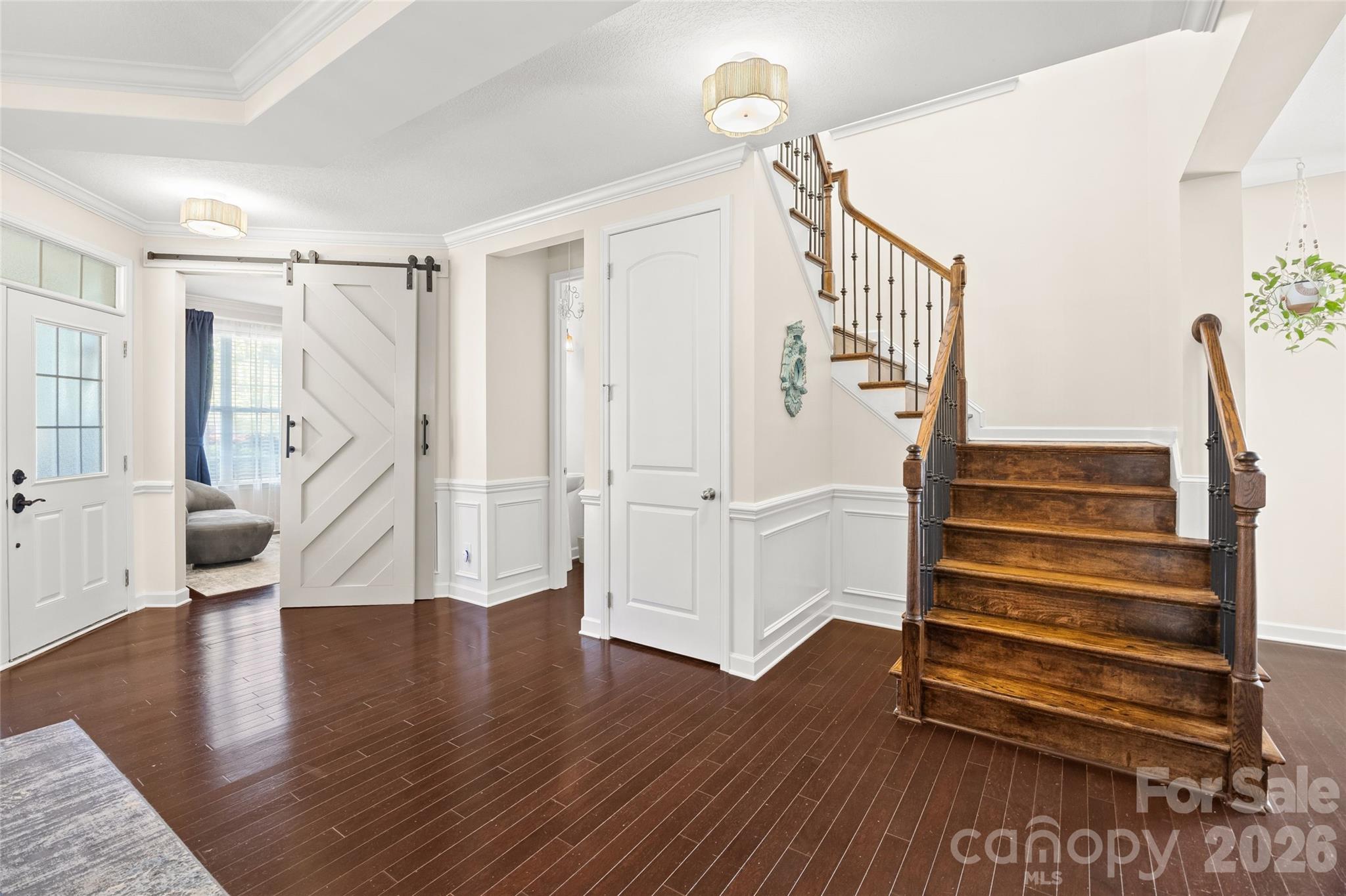 2240 Creek View Court Fort Mill, SC 29707 - Photo 4 of 40 a view of entryway and hall with wooden floor