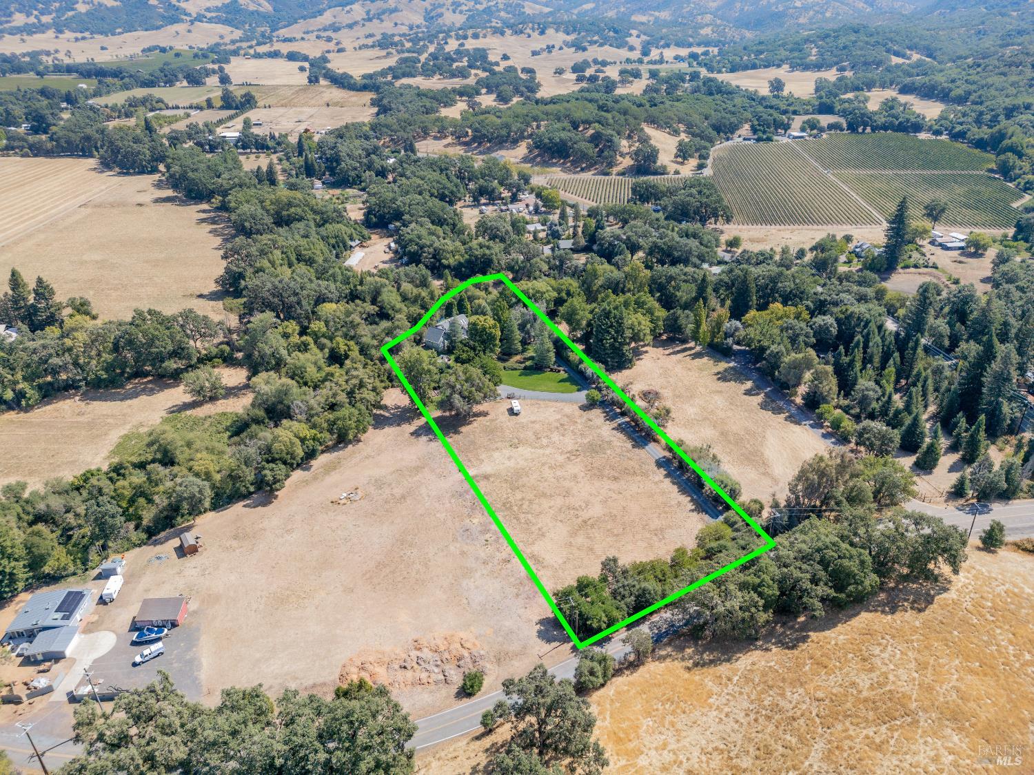 8301 West Potter Valley Road Potter Valley, CA 95469 - Photo 58 of 88 an aerial view of a house with a lake view