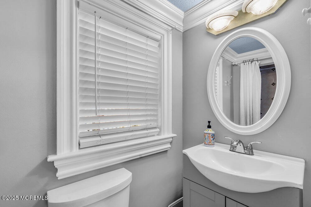 401 Joline Avenue Long Branch, NJ 07740 - Photo 13 of 30 a bathroom with a sink a toilet and a mirror