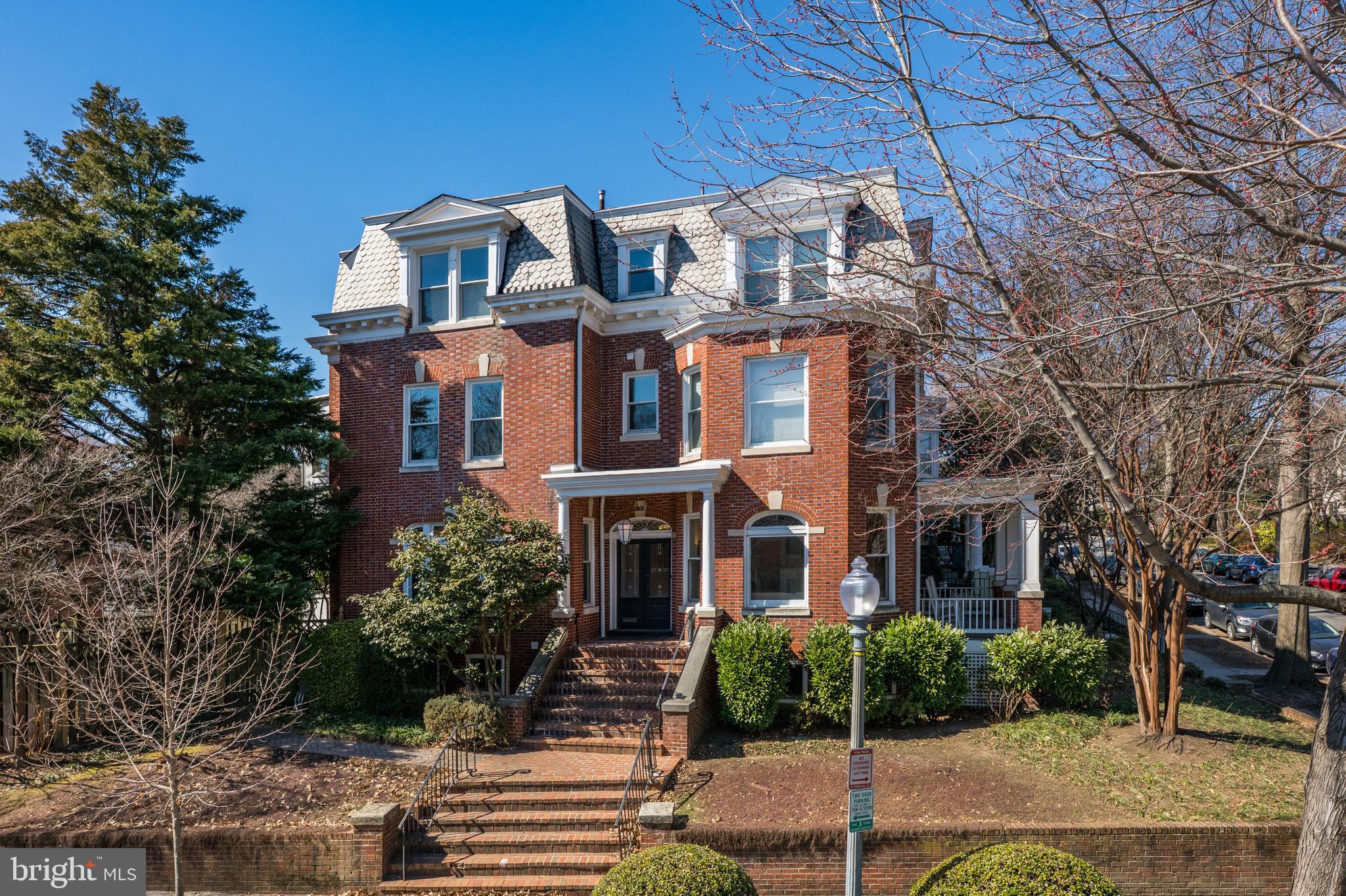 a front view of a building