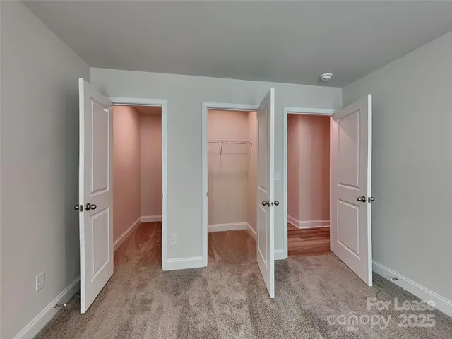 an empty room with closet