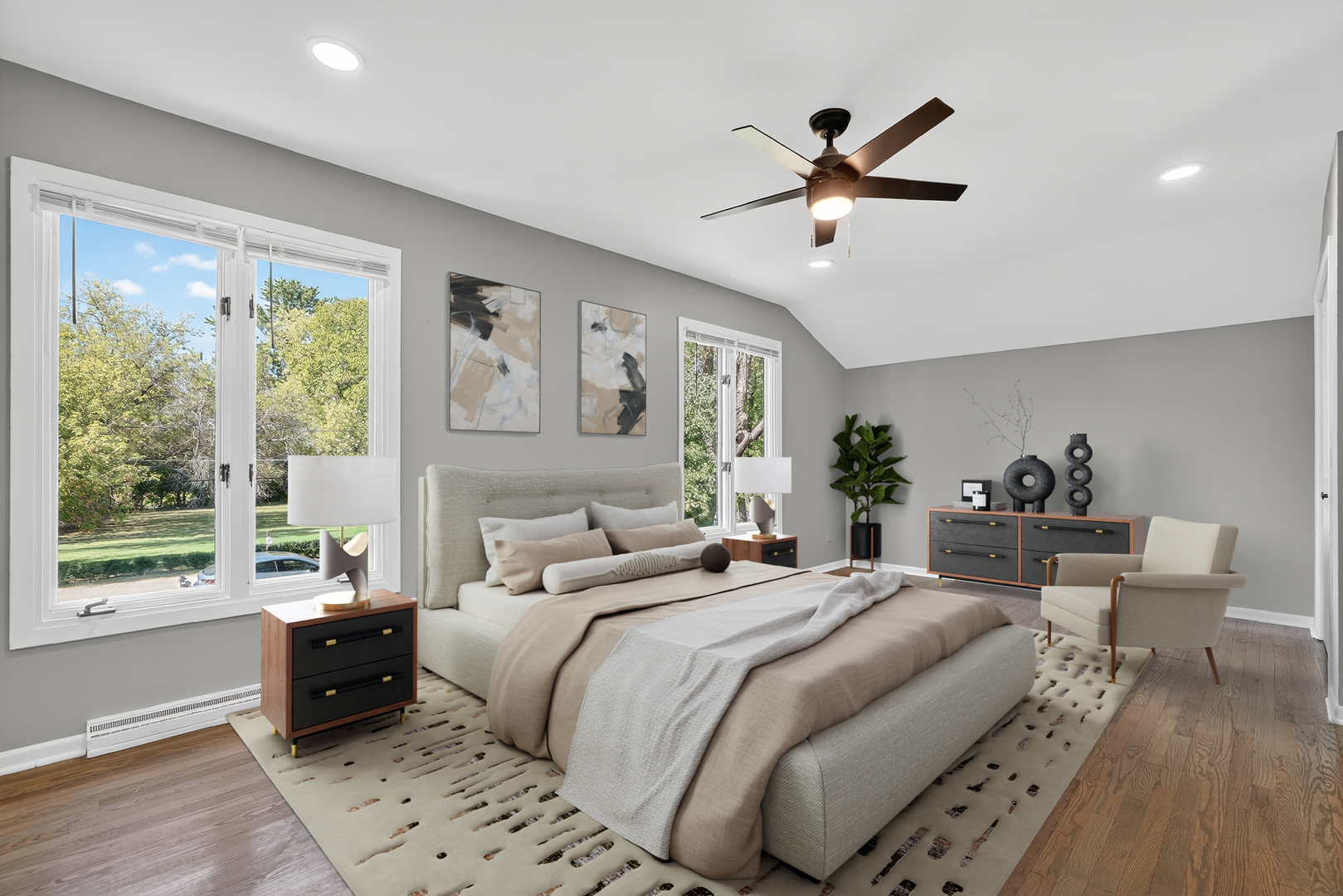 1245 Winaki Trail Algonquin, IL 60102 - Photo 4 of 39 a bedroom with a bed and wooden floor