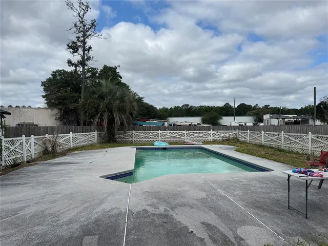a view of swimming pool and lake view