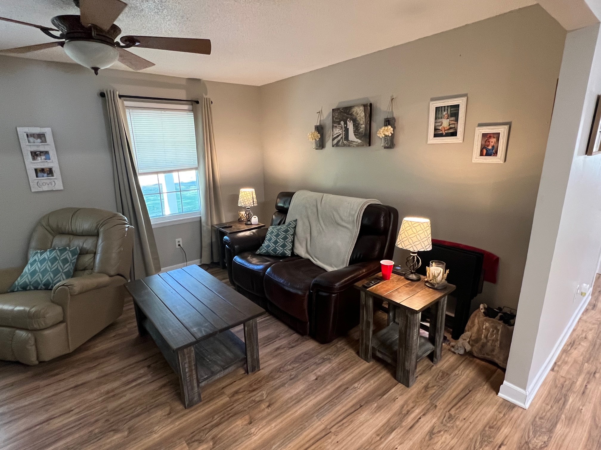 1415 Oak Grove Road Goodspring, TN 38460 - Photo 3 of 24 a living room with furniture and a wooden floor