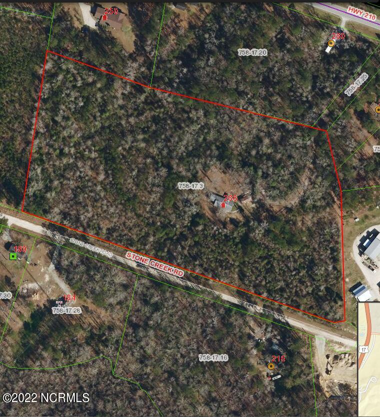 286 State Highway 210 Holly Ridge, NC 28445 - Photo 14 of 14 286 Hwy 210 GIS Ortho View