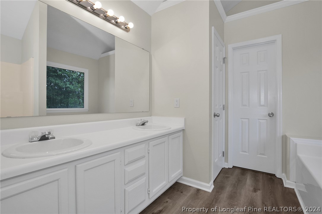 4780 Deer Lakes Road Fayetteville, NC 28311 - Photo 26 of 36 a bathroom with a sink and a mirror