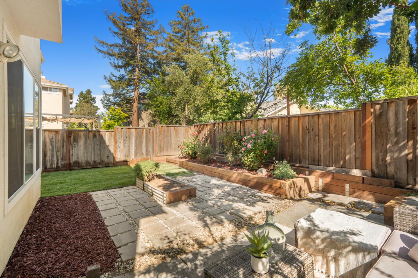 581 Eden Street Gilroy, CA 95020 - Photo 31 of 40 a view of a backyard with a patio