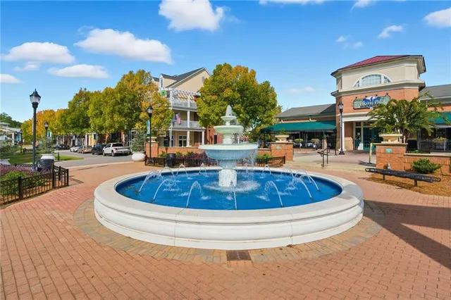 a view of a building with a swimming pool