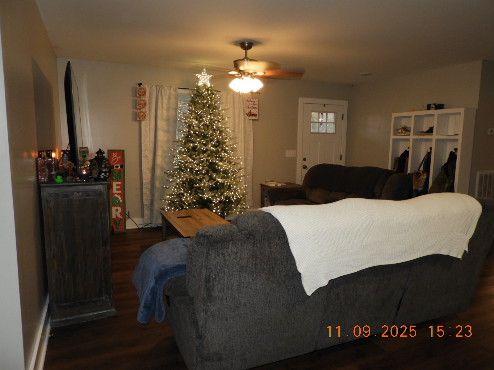 3135 Oak Grove Road Goodspring, TN 38460 - Photo 34 of 62 a bedroom with a bed and a chandelier
