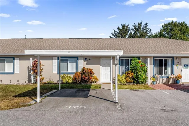 a view of a house with patio