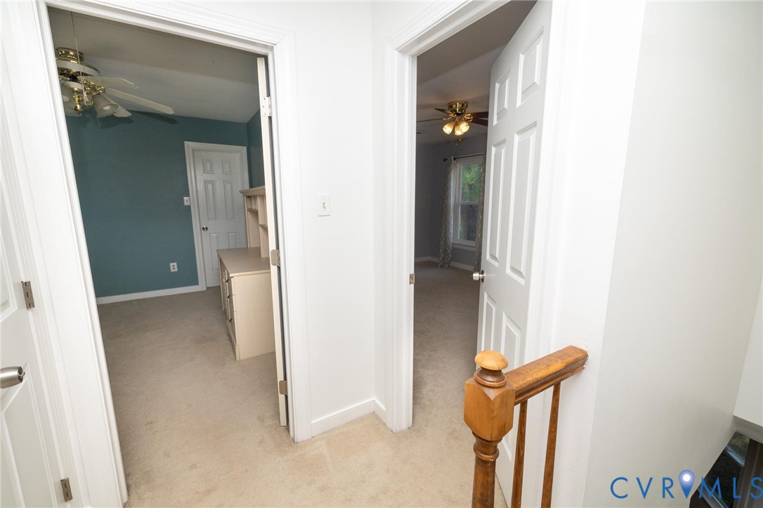 7070 Mill Valley Road Mechanicsville, VA 23111 - Photo 28 of 64 Upper-level hallway with carpeted flooring and whi