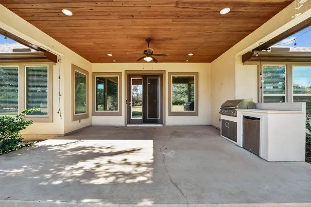 a view of a hall with front door