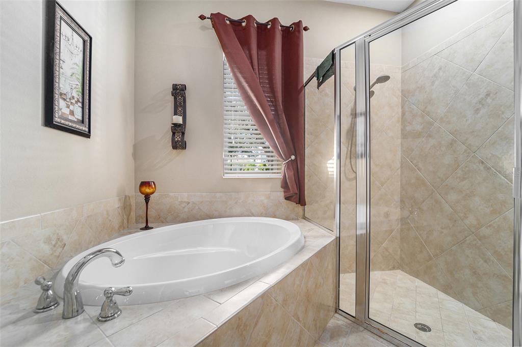 5516 Luminar Pointe Lane Apollo Beach, FL 33572 - Photo 26 of 34 a white bath tub sitting next to a shower