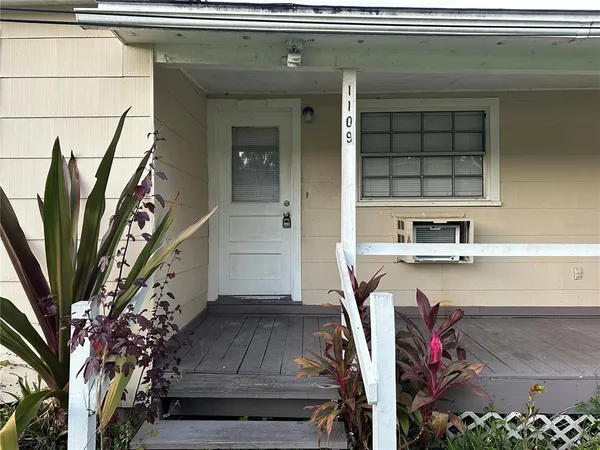 a view of front door of house