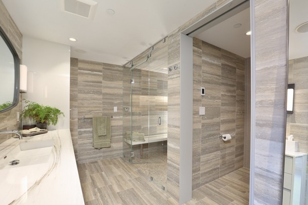 20 Rowes Wharf, Unit 610 Boston, MA 02110 - Photo 15 of 20 a bathroom with a shower and a sink