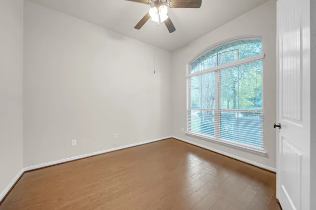 an empty room with a window