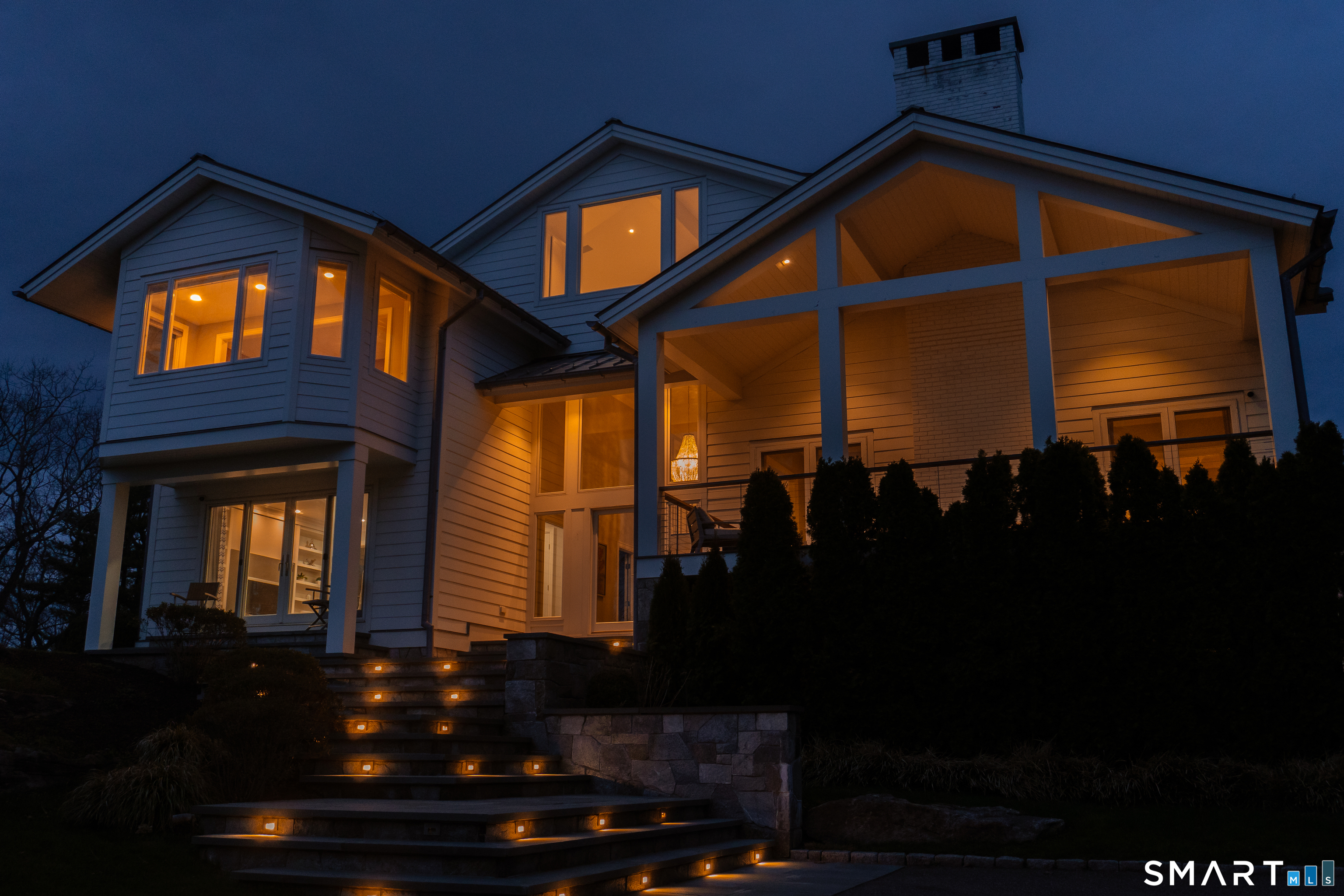 3 Stony Point Road Westport, CT 06880 - Photo 37 of 38 beautiful lighting built into the stone