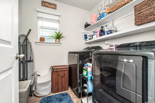 a close view of closet