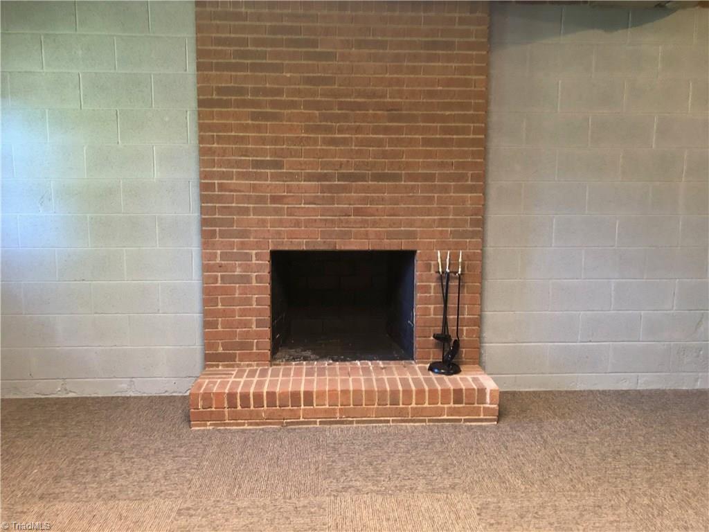 995 Rhine Road Germanton, NC 27019 - Photo 22 of 30 Fireplace in unfinished room in basement