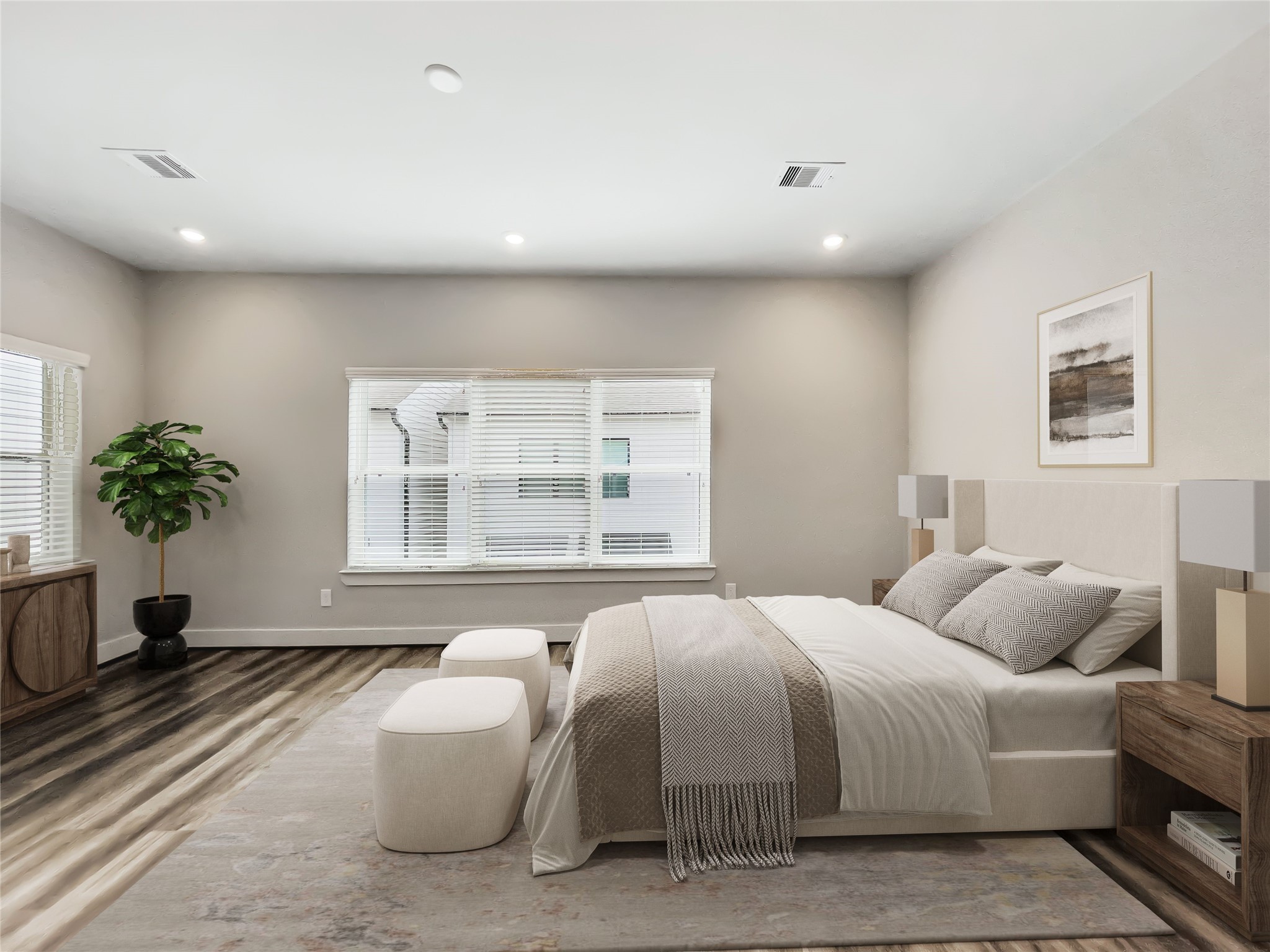 1270 North Post Oak Road, Unit A Houston, TX 77055 - Photo 21 of 33 Virtually staged* Primary bedroom located on second floor.