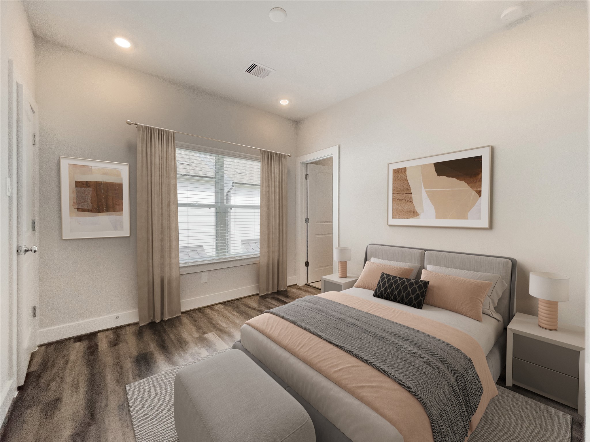 1270 North Post Oak Road, Unit A Houston, TX 77055 - Photo 26 of 33 Virtually staged* Third floor bedroom.