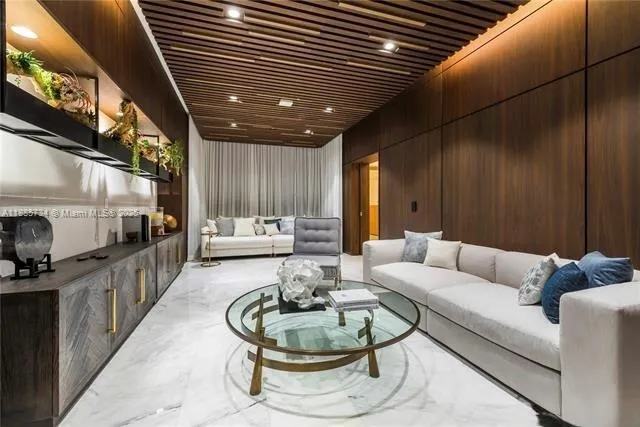 a room with pool table