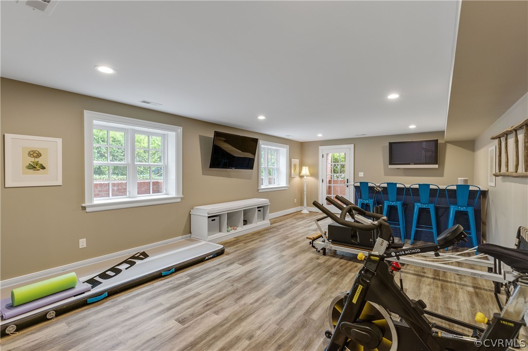 109 Nottingham Road Richmond, VA 23221 - Photo 37 of 44 Expansive exercise room with French door to back yard