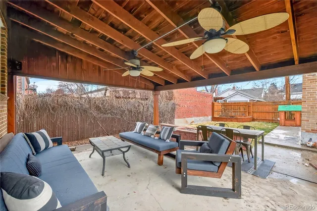 a outdoor space with patio lots of furniture