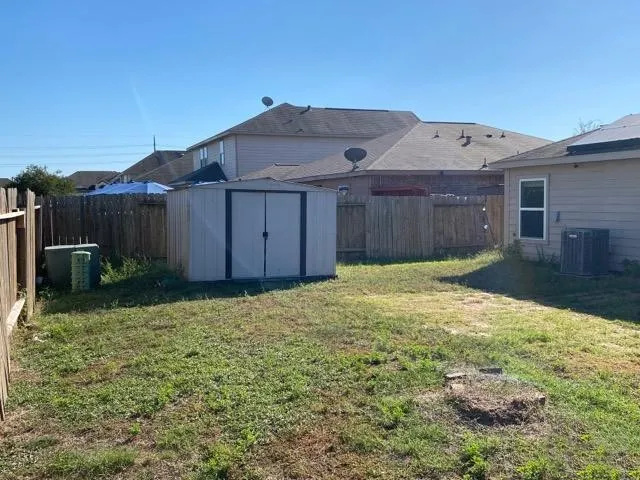 a backyard of a house