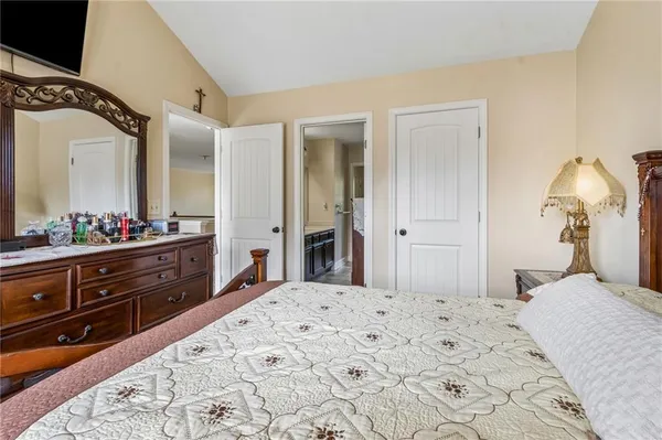 a bathroom with a sink and mirror