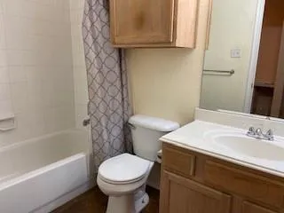 a house view with a garden space