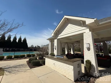 a view of a black gate