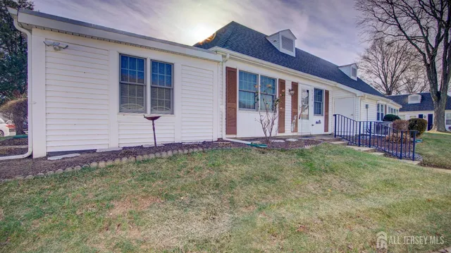 a view of backyard of house