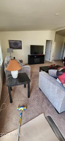 a bedroom with a bed and closet