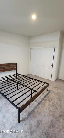 a view of a room with a car parked