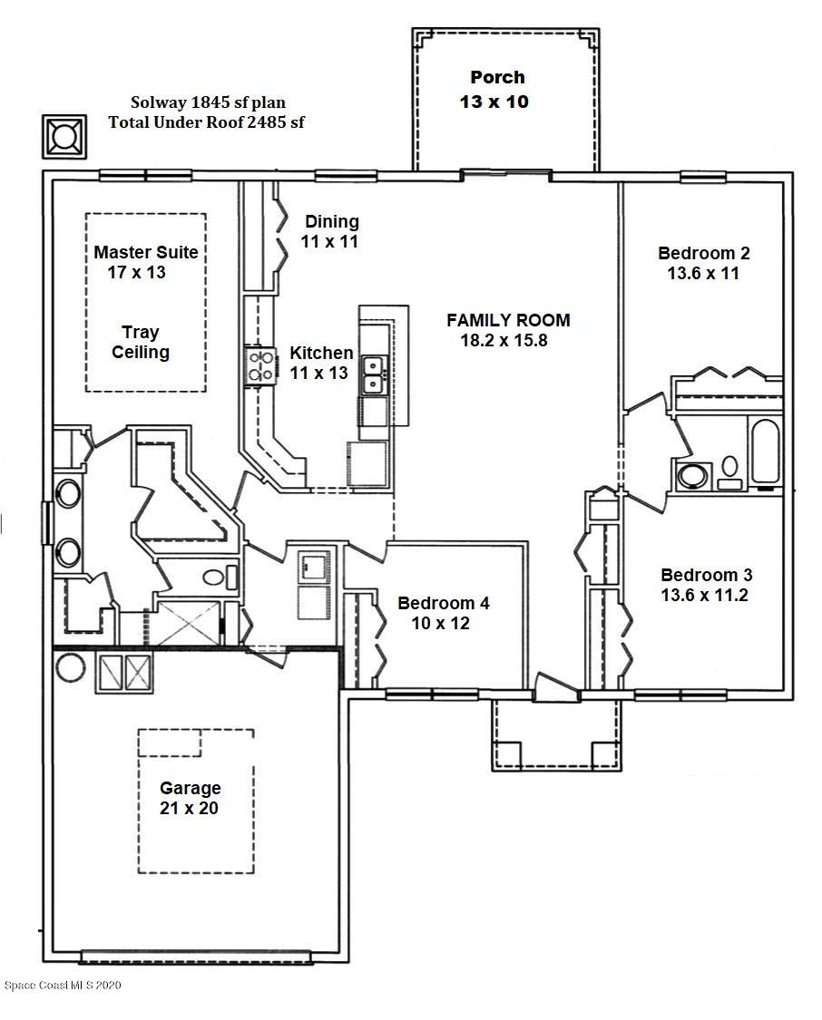514 Avondale Road Northeast Palm Bay, FL 32907 - Photo 35 of 35 Designer floorplan layout