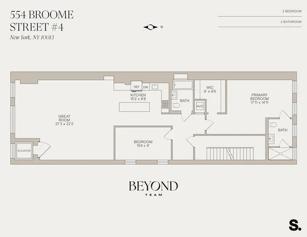 $2,850,000 | 554 Broome Street, Unit 4 | Hudson Square