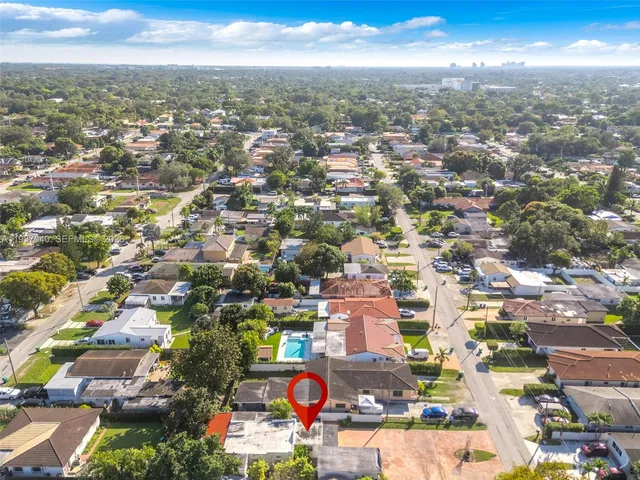 an aerial view of a city