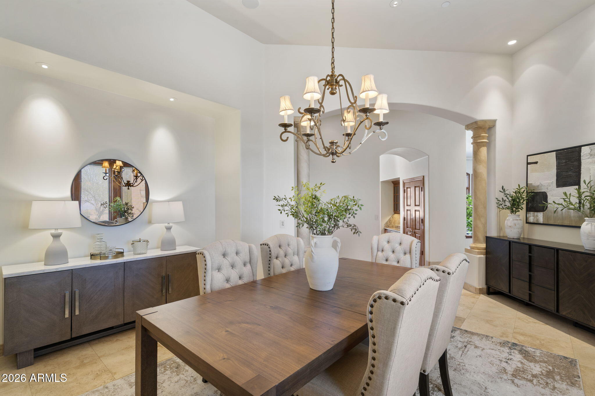 9624 Copper Ridge Trail Fountain Hills, AZ 85268 - Photo 16 of 57 a view of a dining room with furniture and chandelier