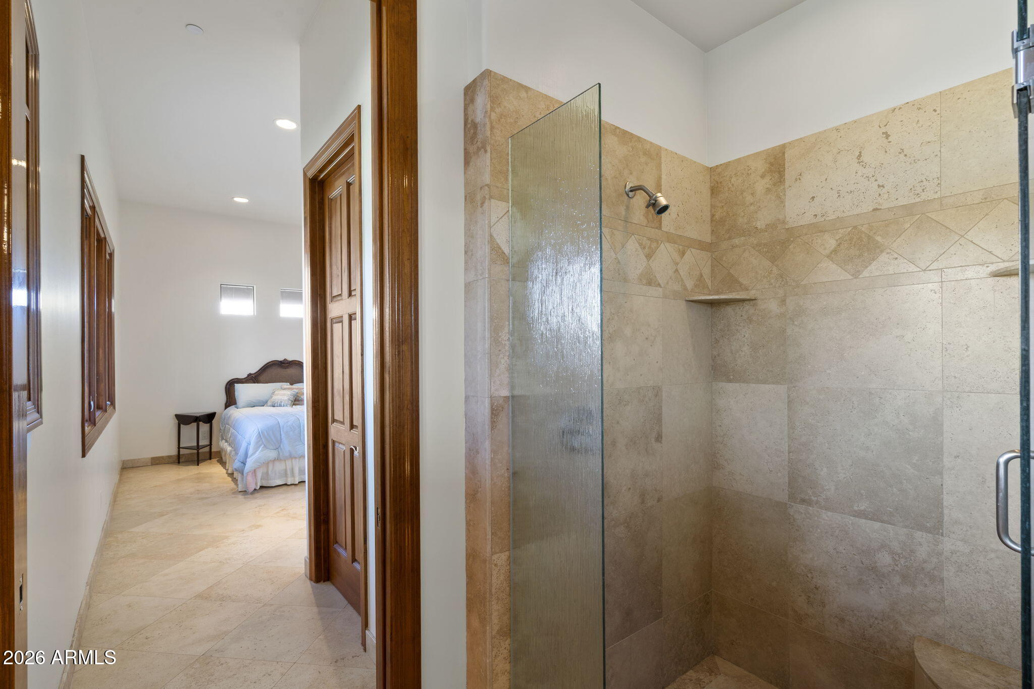 9624 Copper Ridge Trail Fountain Hills, AZ 85268 - Photo 41 of 57 Travertine Walk-In Shower